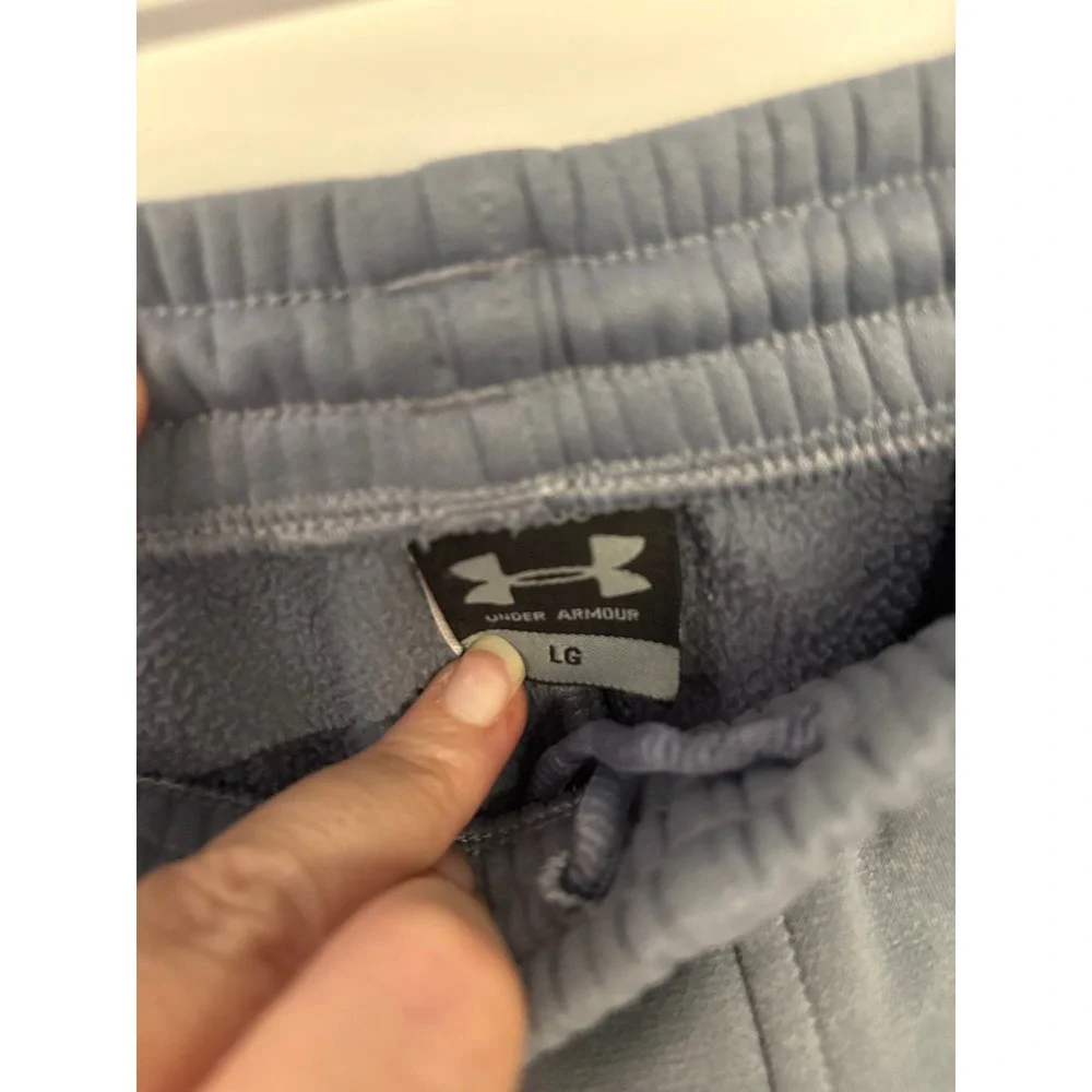Sporty Gorpcore Sweatpants Fleece Joggers Under Armour Men LG Bluish Gray